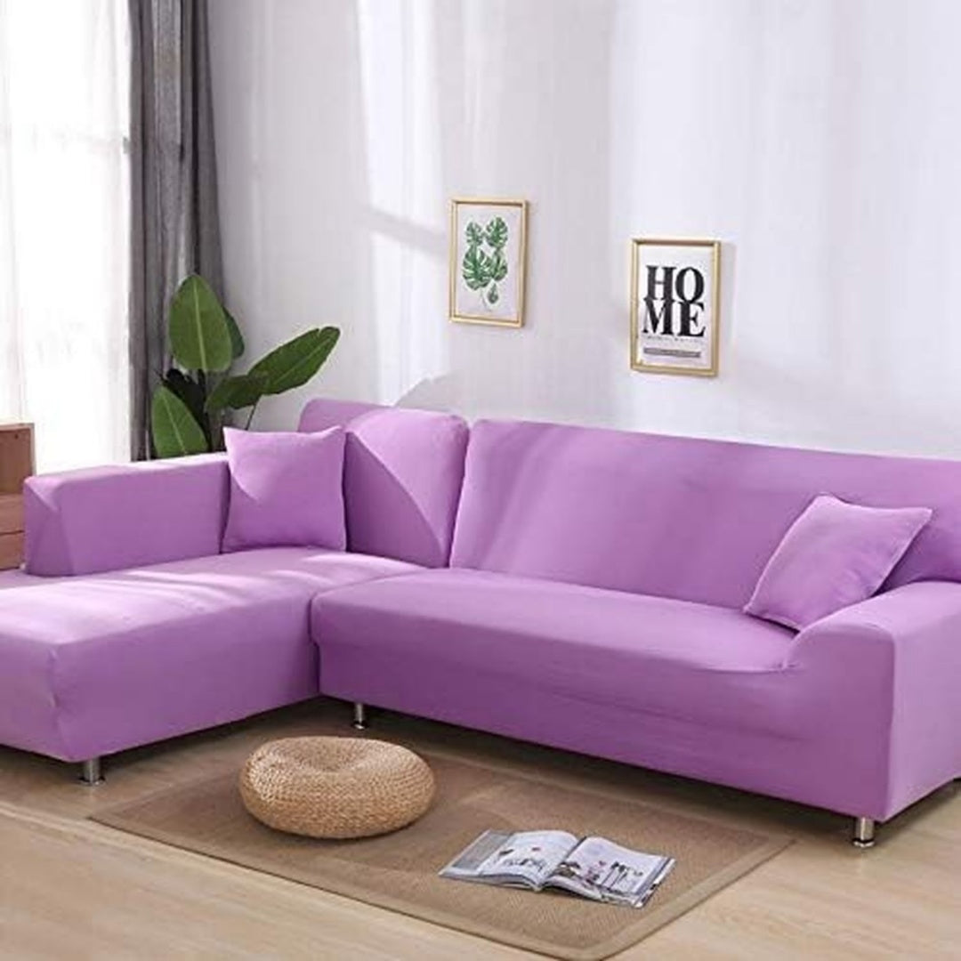 Divano confortevole copridivani angolari impermeabili elastici, lavabili nero