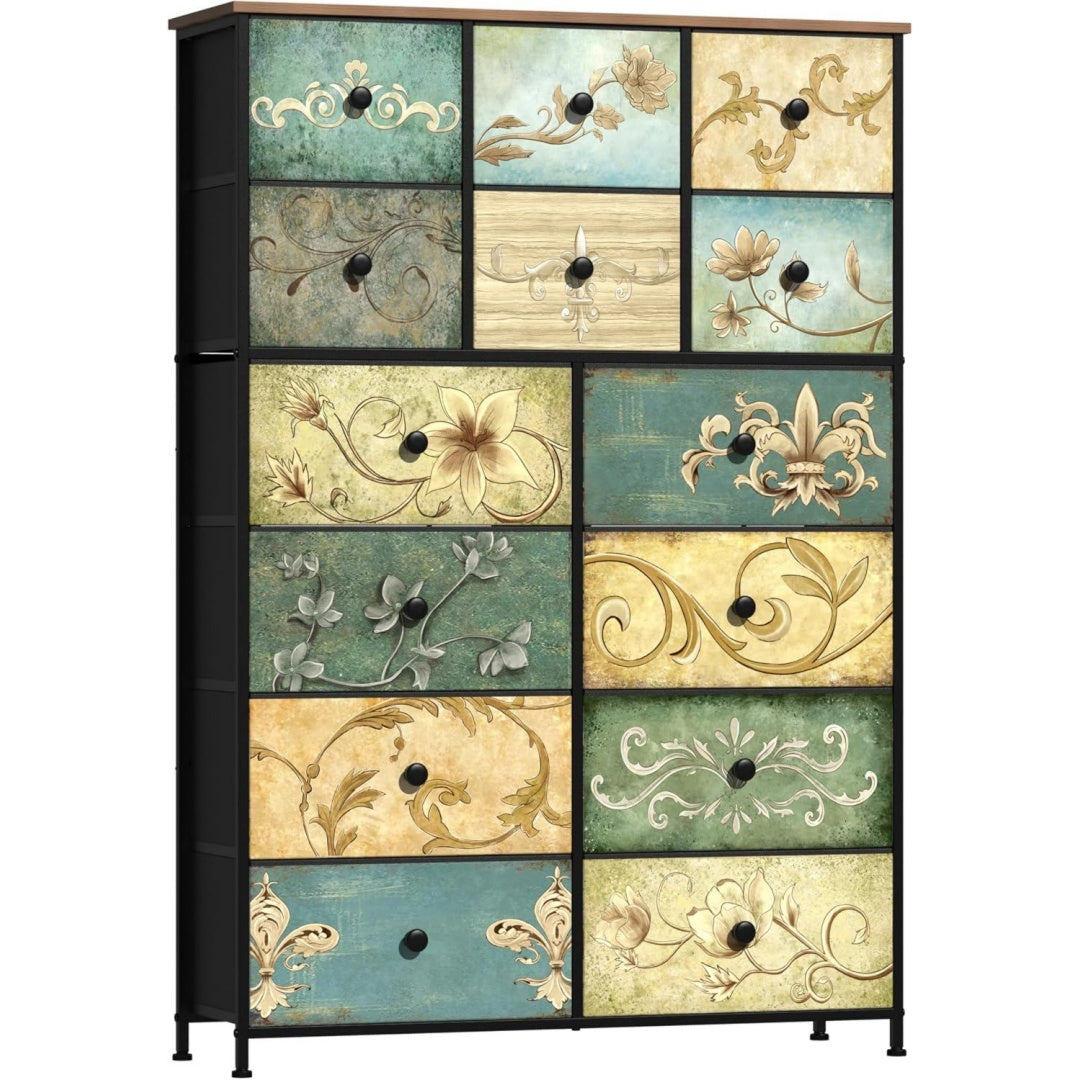 Como e cassettiere con cassetti con ante rovere