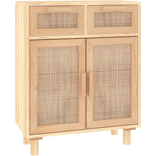 Credenza da soggiorno con cassetti con ante marrone