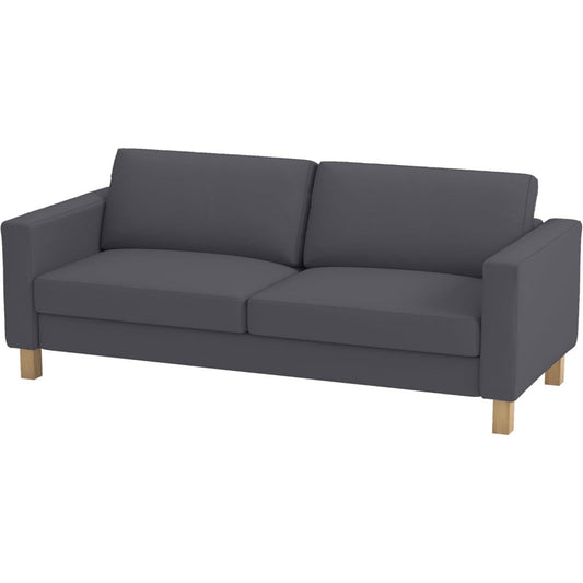 Divano confortevole rivestimento in tessuto grigio scuro