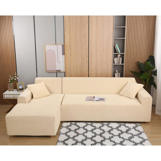 Seduta imbottita rivestimento in velluto rivestimento in tessuto beige