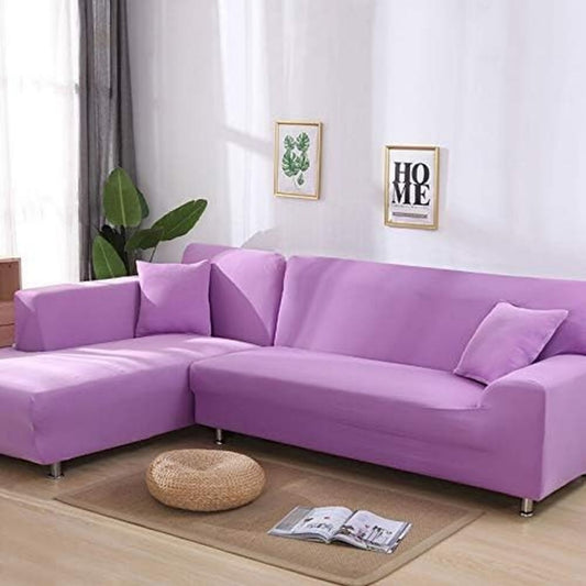 Divano confortevole copridivani angolari impermeabili elastici, lavabili nero