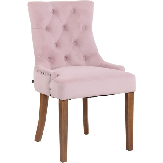 Poltrona da soggiorno con braccioli rivestimento in velluto rosa
