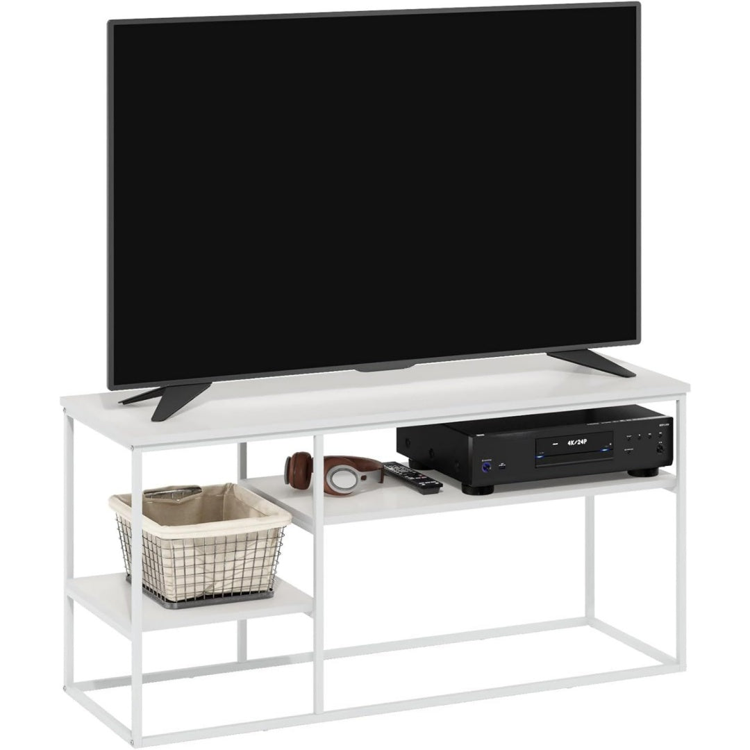 Mobile TV struttura in metallo bianco