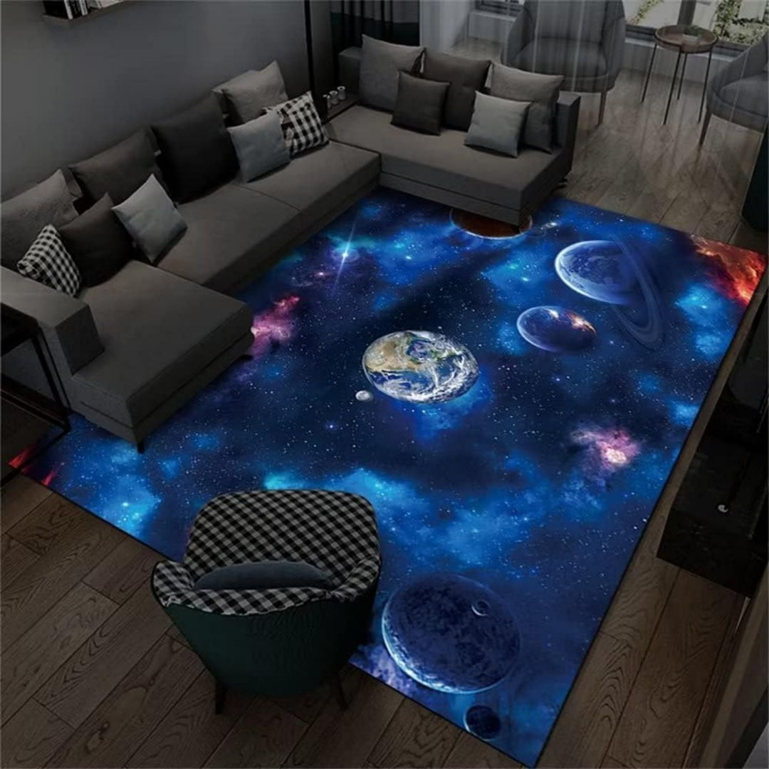 Arredo per soggiorno antiscivolo tappeti Griglia astratta bambini blu