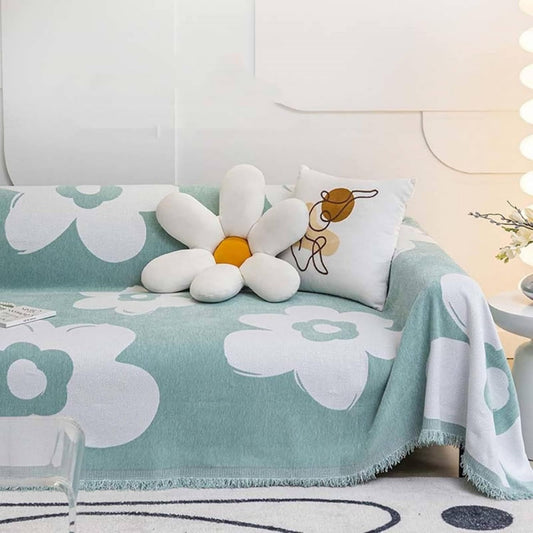 Seduta imbottita KnSam Coperta copripoltrona fiori, sala verde