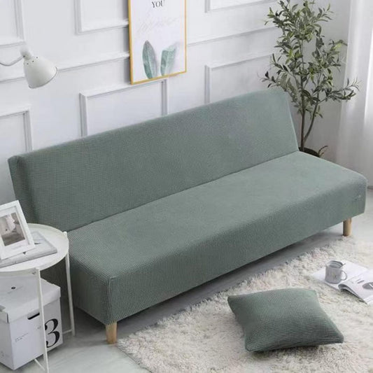 Divano da soggiorno verde con braccioli