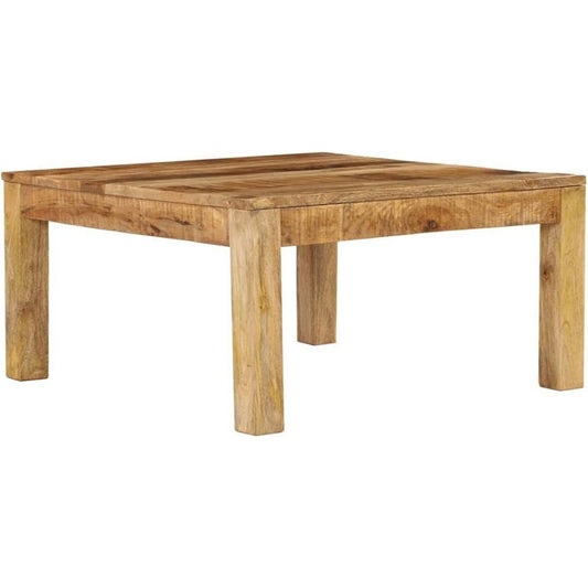 Tavolino da salotto in legno massello naturale