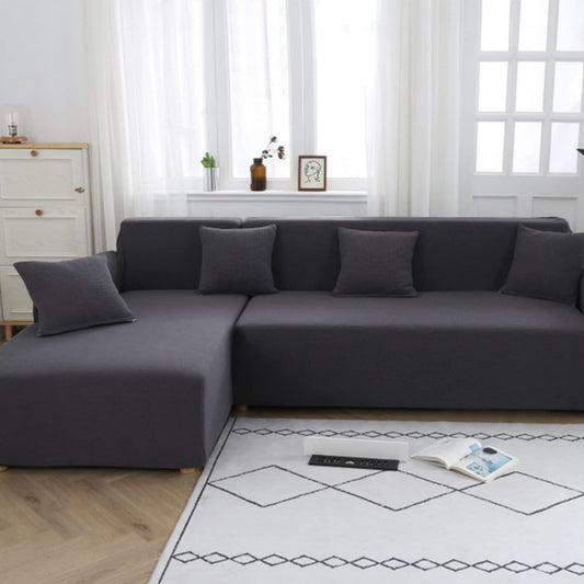 Divano da soggiorno modulare rivestimento in tessuto grigio